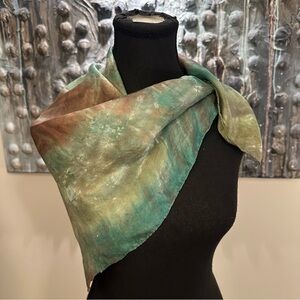 🔥 Silk Multicolor Tie-Dye Scarf